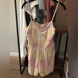 American Eagle Outfitters Pastel Tie-Dye romper
